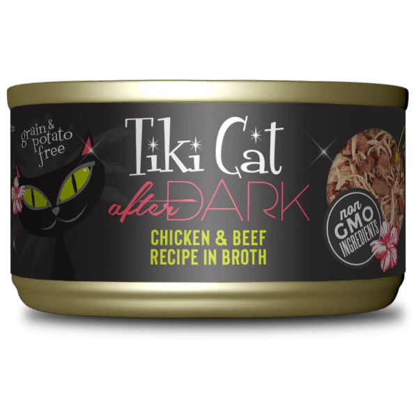 Tiki Cat After Dark | Chicken & Beef Recipe Canned Cat Food, 2.8oz