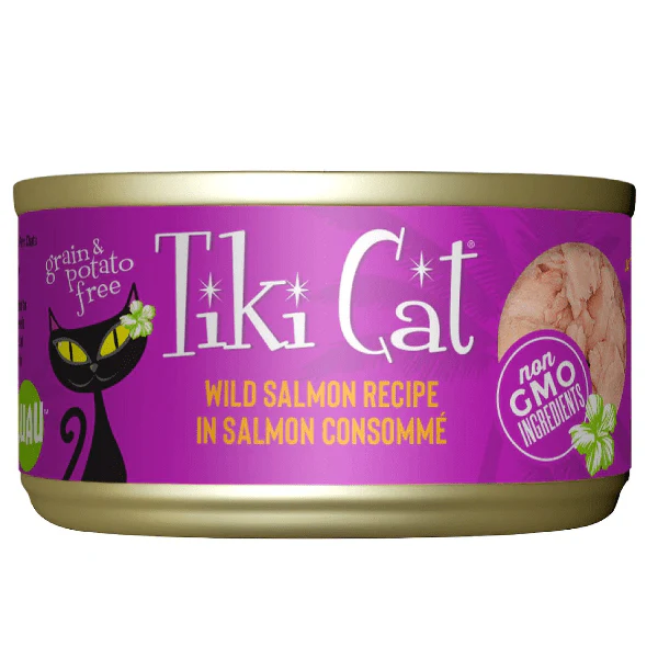Tiki Cat Luau | Wild Salmon Recipe Canned Cat Food, 2.8oz