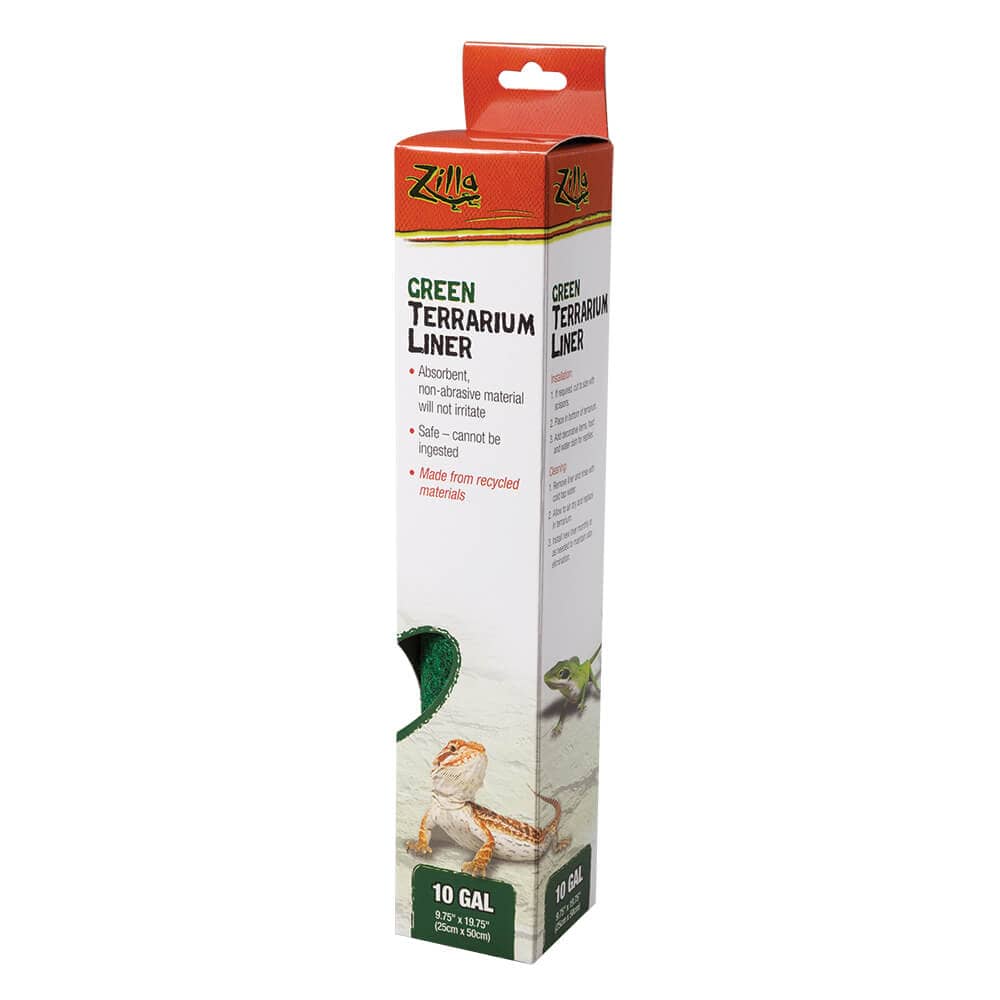 Zilla Terrarium Liner Reptile Bedding; Green