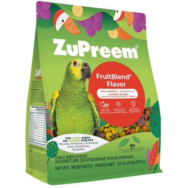 ZuPreem FruitBlend Flavor Bird Food, Large